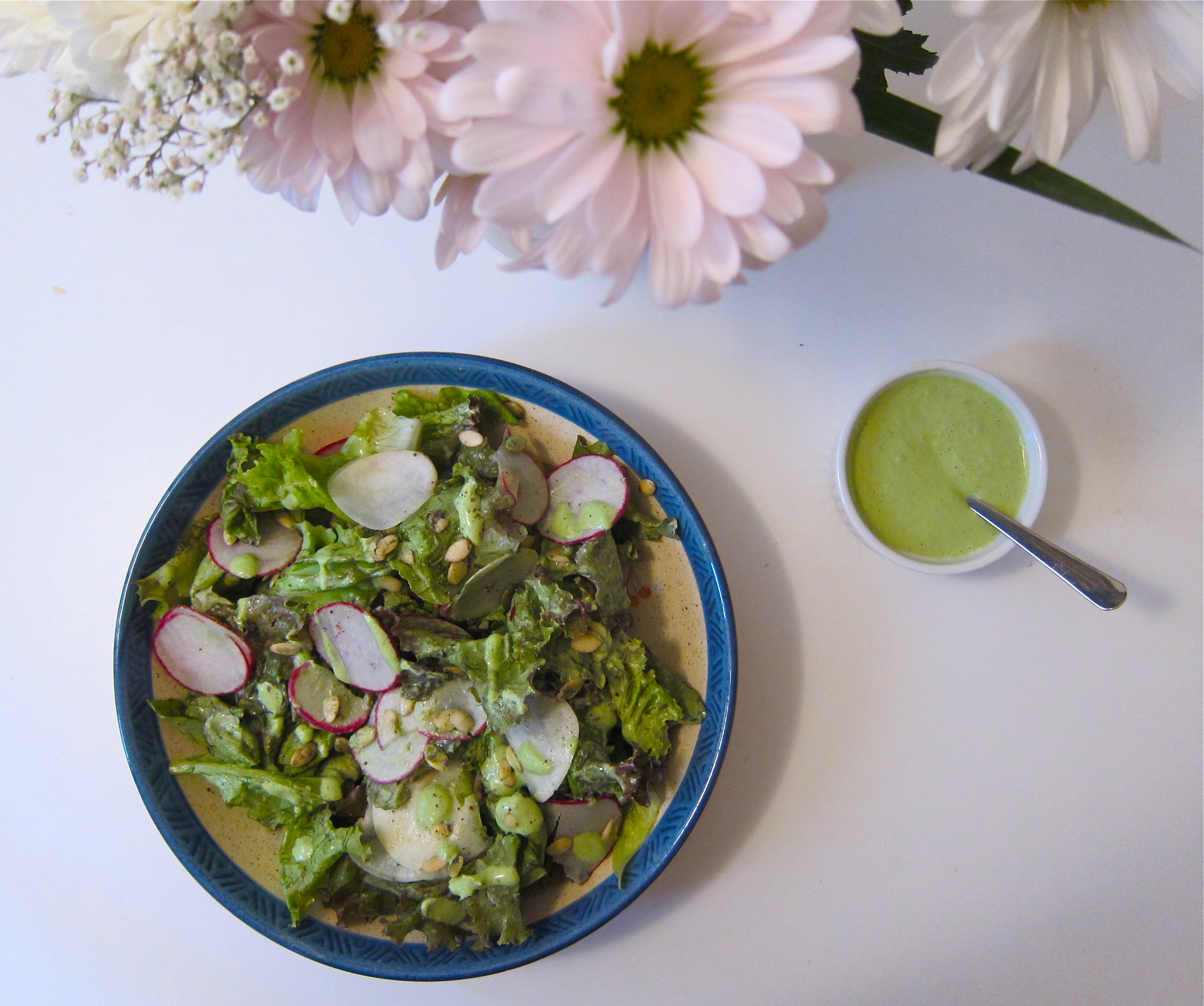 Garlic Scape-Basil Green Goddess Dressing ~*Recipe ReDux*~ | Figsinmybelly Garlic Scape-Basil Green Goddess Dressing ~*Recipe ReDux*~ | Figsinmybelly